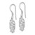 Sterling Silver Rhodium-plated CZ Owl Shepherd Hook Earrings
