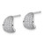 Sterling Silver Rhodium-plated CZ Pave Polished J-Hoop Post Earrings