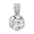 Sterling Silver Rhodium-plated CZ Pendant - QP-1BD9F2FC-8814