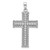 Sterling Silver Rhodium-plated CZ Polished and Textured Cross Pendant