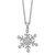 Sterling Silver Rhodium-plated CZ Polished And Textured Snowflake 18 inch Necklace