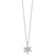Sterling Silver Rhodium-plated CZ Polished And Textured Snowflake 18 inch Necklace