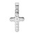 Sterling Silver Rhodium-plated CZ Polished Cross Pendant - QC-16E4D311-8306
