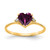 14k 6mm Heart Rhodolite Garnet AA Diamond ring - Y2-811B913D-1945