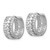 Sterling Silver Rhodium-plated CZ Polished Hearts Hinged Hoop Earrings
