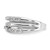 Sterling Silver Rhodium-plated CZ Polished Multi-Row Size 7 Ring