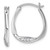 Sterling Silver Rhodium-plated CZ Polished Twist Hoop Earrings