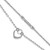 Sterling Silver Rhodium-plated CZ Puffed Heart 7 inch with 1 inch extender 2-strand Bracelet