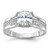 Sterling Silver Rhodium-plated CZ Ring - QR-2033A670-4423