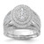 Sterling Silver Rhodium-plated CZ Ring and Band Set - QR-AA76B9D8-1831