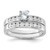 Sterling Silver Rhodium-plated CZ Ring Set - QR-0C44B3F5-1520
