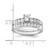 Sterling Silver Rhodium-plated CZ Ring Set - QR-0C44B3F5-1520