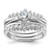 Sterling Silver Rhodium-plated CZ Ring Set - QR-8A61BDD5-3909
