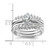 Sterling Silver Rhodium-plated CZ Ring Set - QR-8A61BDD5-3909