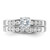 Sterling Silver Rhodium-plated CZ Ring Set - QR-9312CCFA-5649