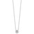 Sterling Silver Rhodium-plated CZ Round Cluster 16 inch with 1 inch Extension Necklace
