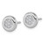 Sterling Silver Rhodium-plated CZ Round Cluster Post Earrings