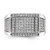 Sterling Silver Rhodium-plated CZ Signet Ring - QR-8EED1293-1692