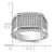 Sterling Silver Rhodium-plated CZ Signet Ring - QR-8EED1293-1692