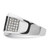 Sterling Silver Rhodium-plated CZ Signet Ring - QR-AA202F59-7825