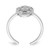 Sterling Silver Rhodium-plated CZ Skull Toe Ring