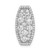 Sterling Silver Rhodium-plated CZ Slide