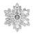 Sterling Silver Rhodium-plated CZ Snowflake Chain Slide - QP-E21106F8-2890