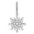 Sterling Silver Rhodium-plated CZ Snowflake Pendant