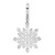 Sterling Silver Rhodium-plated CZ Snowflake Pendant