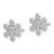 Sterling Silver Rhodium-plated CZ Snowflake Post Earrings - QE-96A02AC0-4126