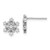 Sterling Silver Rhodium-plated CZ Snowflake Post Earrings - QE-A97E3567-9825