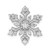 Sterling Silver Rhodium-plated CZ Snowflake Slide - QP-96CFEE5C-6221
