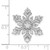 Sterling Silver Rhodium-plated CZ Snowflake Slide - QP-96CFEE5C-6221