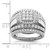 Sterling Silver Rhodium-plated CZ Square Cut 3 Piece Set Ring - QR-9FD4CB63-9325