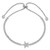 Sterling Silver Rhodium-Plated CZ Star Adjustable Bracelet