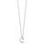 Sterling Silver Rhodium-Plated CZ Star and Moon w/ 2in Ext. Necklace