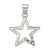 Sterling Silver Rhodium-plated CZ Star Pendant - QP-5D0DBC9E-3564