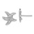 Sterling Silver Rhodium-plated CZ Starfish Earrings