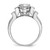 Sterling Silver Rhodium-plated CZ Tiered Pav‚ Ring - QR-A4424D0F-8046