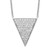 Sterling Silver Rhodium-plated CZ Triangle Dangle Necklace