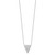 Sterling Silver Rhodium-plated CZ Triangle Dangle Necklace