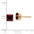 14k 6mm Princess Cut Garnet Earrings