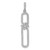 Sterling Silver Rhodium-plated CZ Twisted Rectangle Pendant