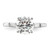 Sterling Silver Rhodium-plated CZ Two Piece Wedding Set Rings - QR-0332EE08-8949