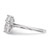 Sterling Silver Rhodium-plated CZ Two Stone Polished Ring - QR-120FD1F8-1589