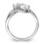 Sterling Silver Rhodium-plated CZ Two Stone Polished Ring - QR-EE09306D-7715
