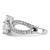 Sterling Silver Rhodium-plated CZ Two Stone Polished Ring - QR-EE09306D-7715