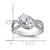 Sterling Silver Rhodium-plated CZ Two Stone Polished Ring - QR-EE09306D-7715