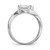 Sterling Silver Rhodium-plated CZ Two Stone Square Bypass Ring - QR-A54C482D-3691