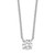 Sterling Silver Rhodium-plated CZ w/1in ext. Necklace